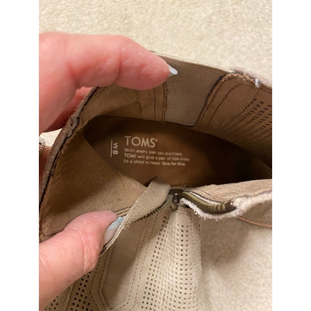 TOMS Majorca Perforated Booties Size 8 - Picture 8 of 8